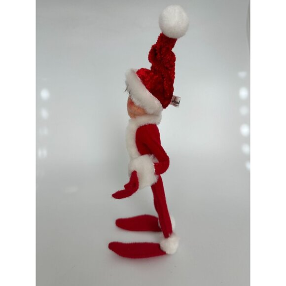 Annalee 2012 Christmas Elf Doll With Red & White Santa Outfit Holly 8 inch - Picture 4 of 8
